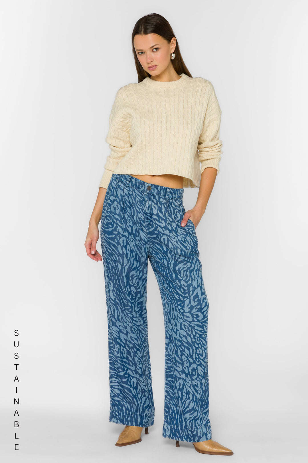 Desma Blue Skin Trouser - Pants - Velvet Heart Clothing