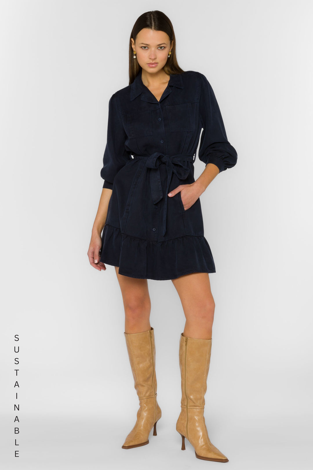 Bethenny Navy Dress - Dresses - Velvet Heart Clothing