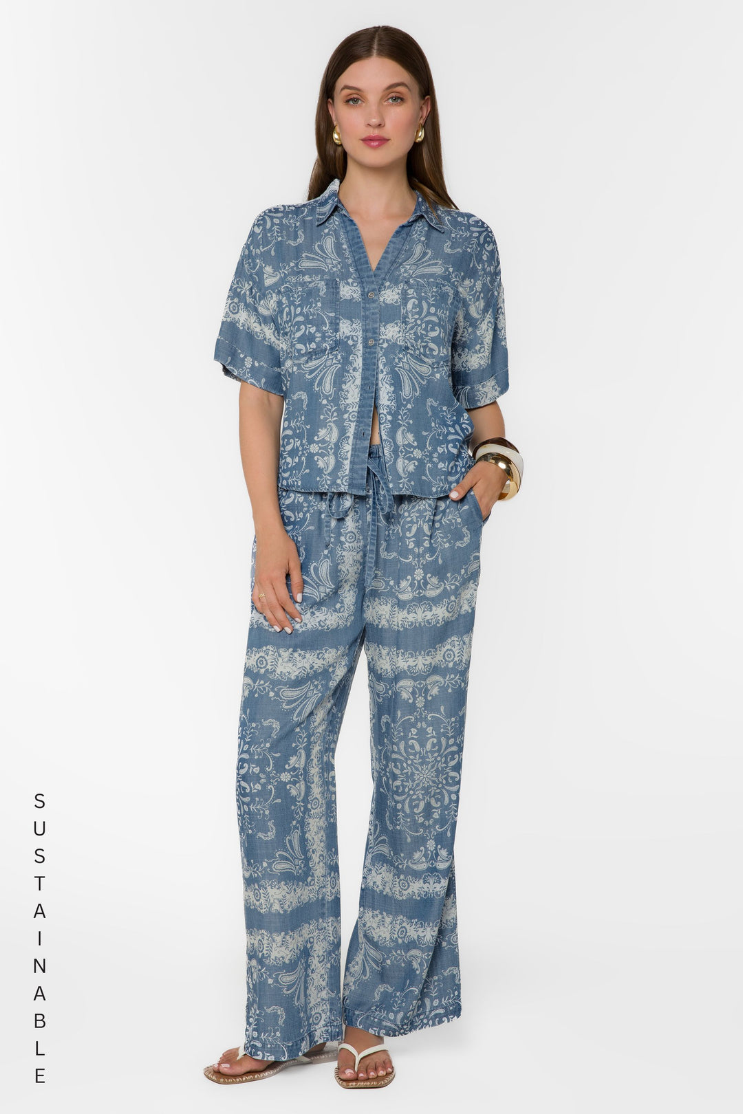 Deja Bandana Scarf Pants - Pants - Velvet Heart Clothing