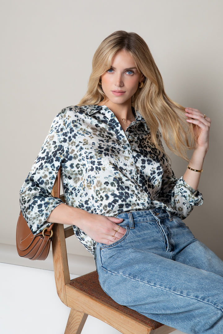 Natalie Leopard Blouse