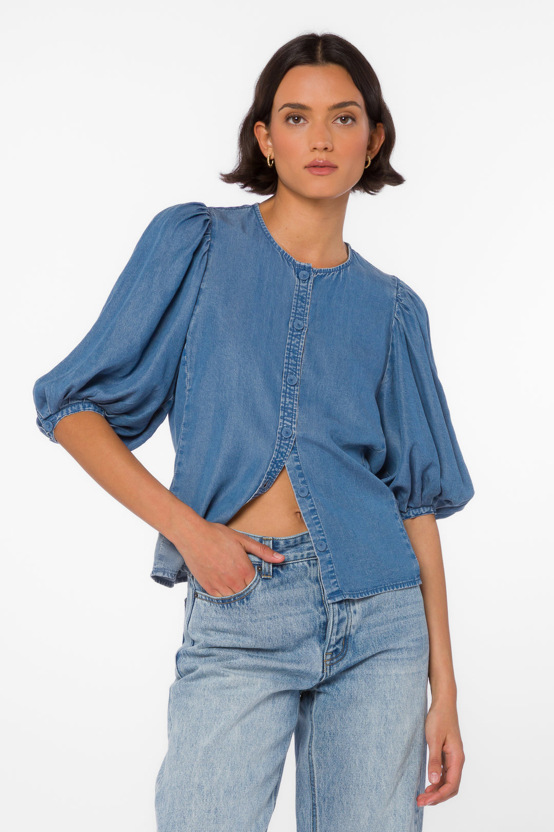 Abina Vintage Havana Blouse - Tops - Velvet Heart Clothing