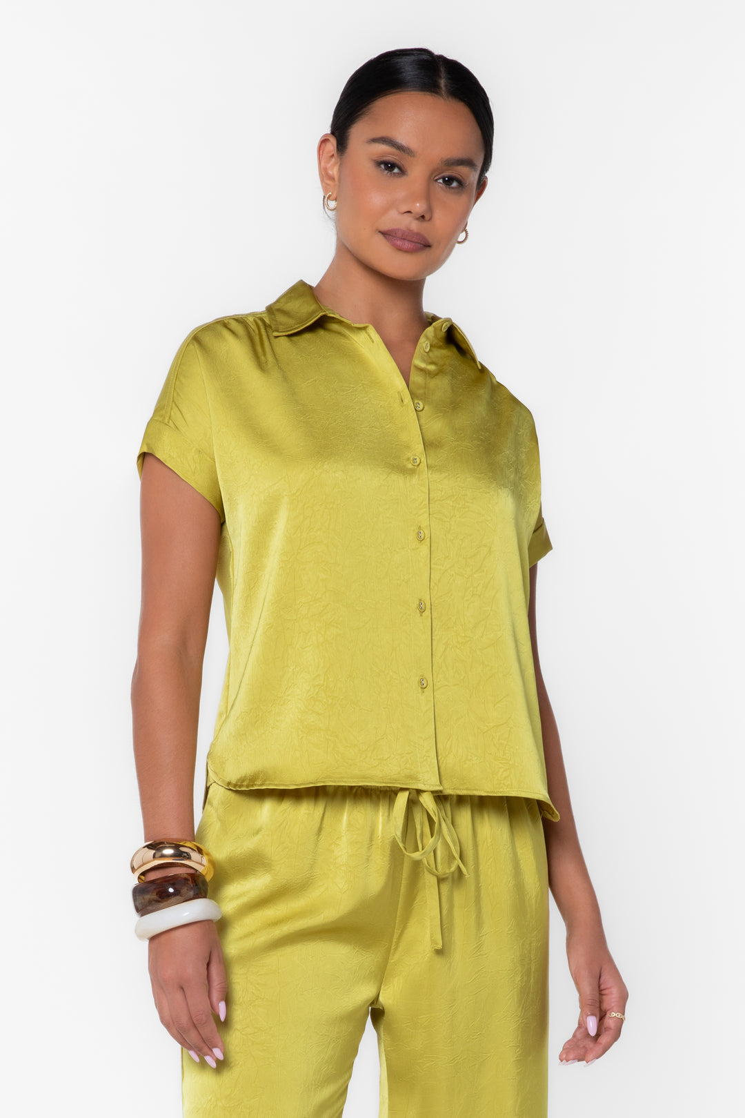Alessia Green Pear Shirt