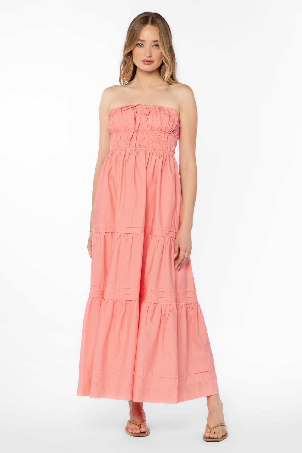 Amadea Capri Coral Dress - Dresses - Velvet Heart Clothing