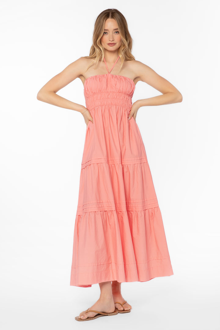 Amadea Capri Coral Dress - Dresses - Velvet Heart Clothing