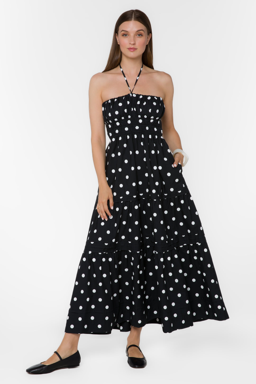 Amadea Black Dotted Dress - Dresses - Velvet Heart Clothing