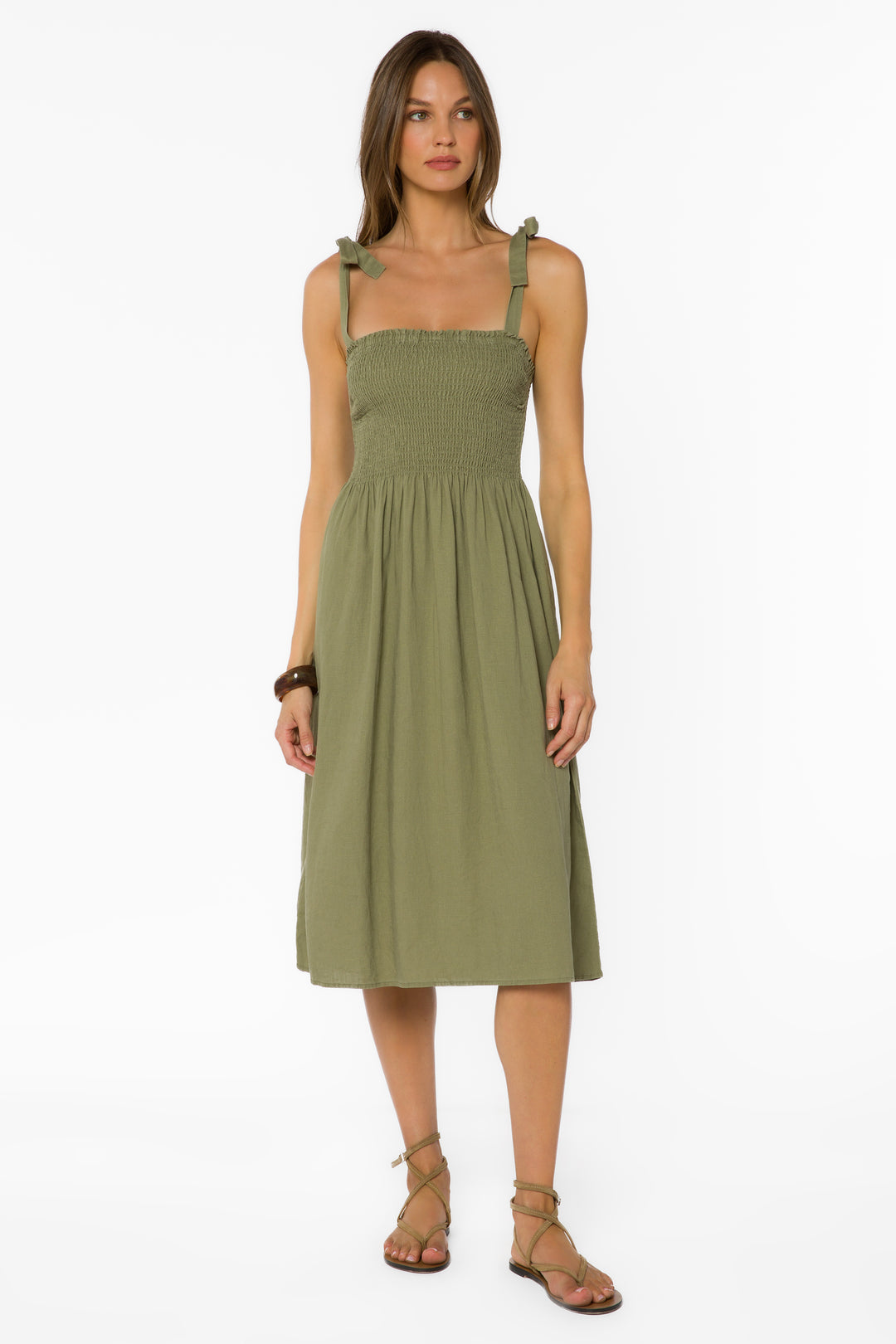 Amia Olive Dress
