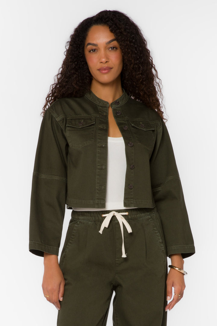 Aracely Ivy Denim Cropped Jacket