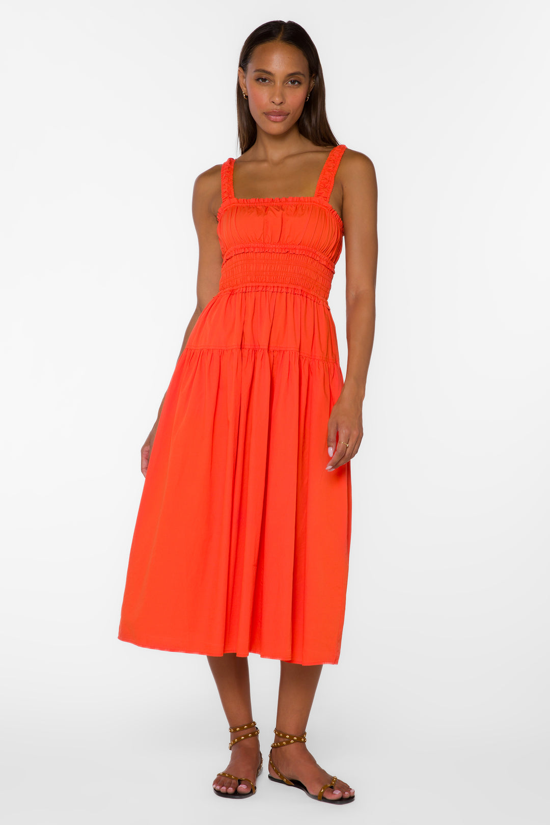 Armine Orange Dress - Dresses - Velvet Heart Clothing