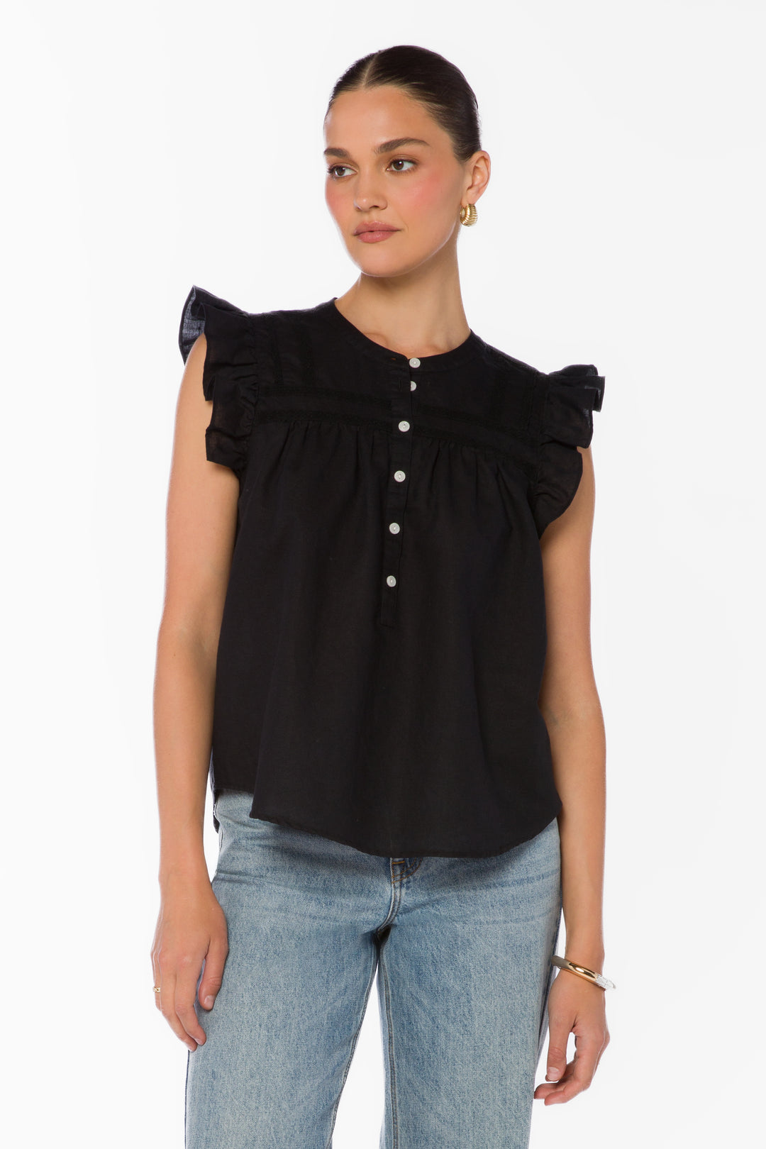 Beckett Black Top - Tops - Velvet Heart Clothing