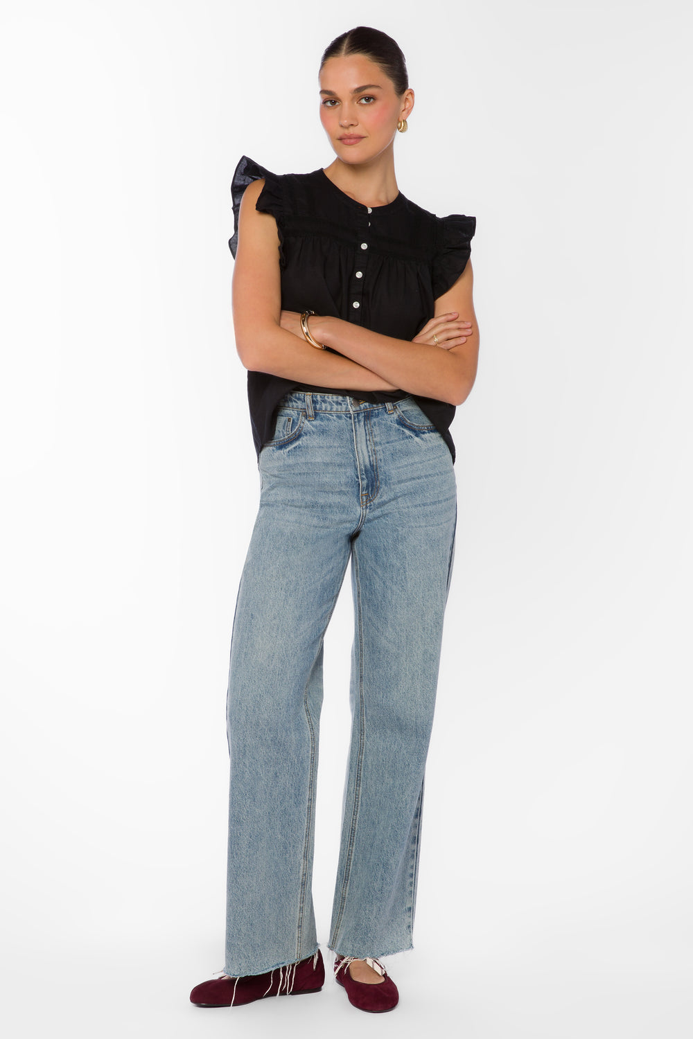 Beckett Black Top - Tops - Velvet Heart Clothing