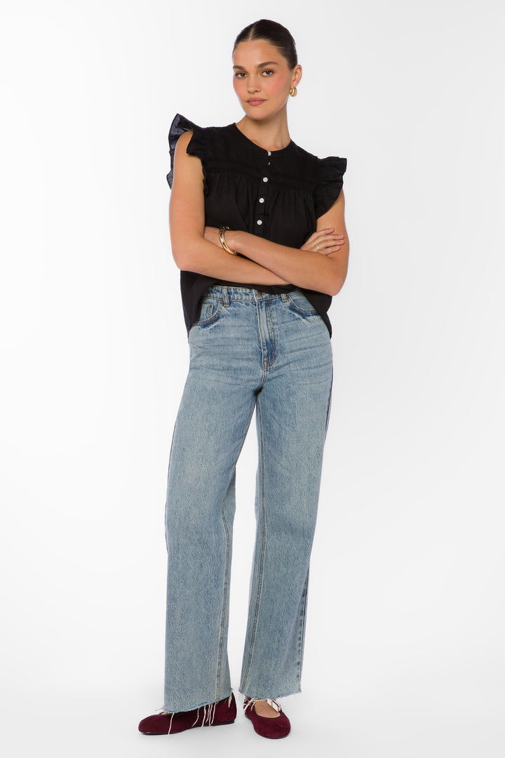 Beckett Black Top - Tops - Velvet Heart Clothing