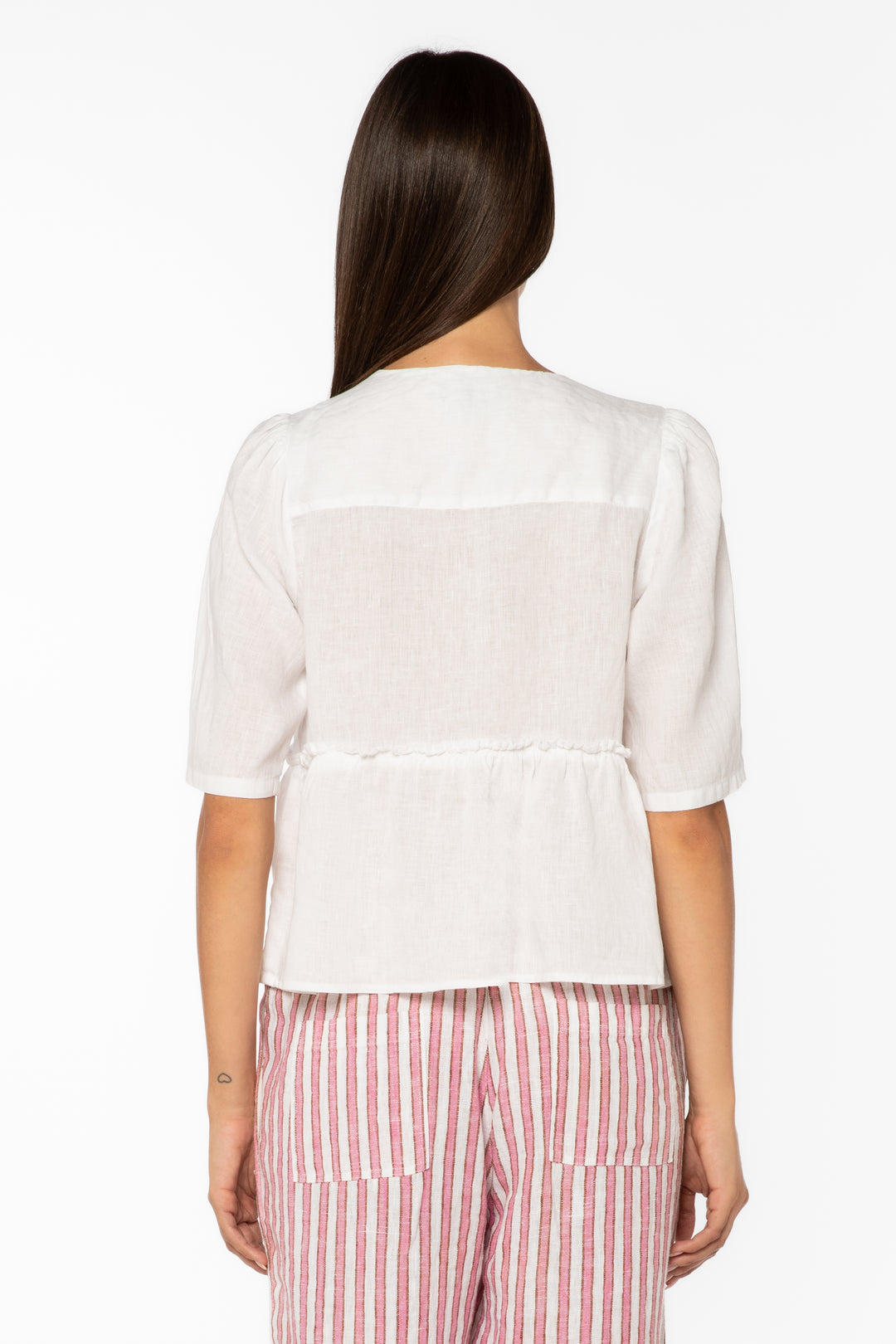 Bevie Optic White Top - Tops - Velvet Heart Clothing