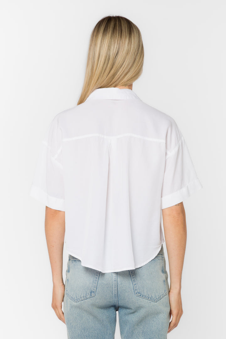 Brandon Optic White Shirt - Tops - Velvet Heart Clothing