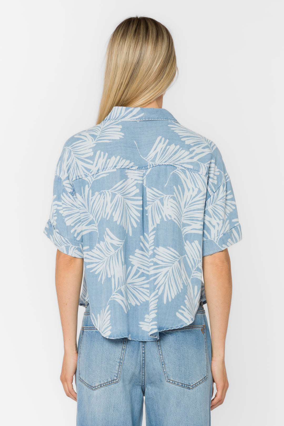 Brandon Palm Leaf Shirt - Tops - Velvet Heart Clothing