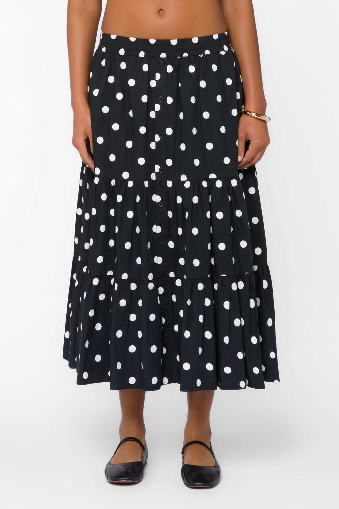 Braydon Black Dotted Skirt - Bottoms - Velvet Heart Clothing