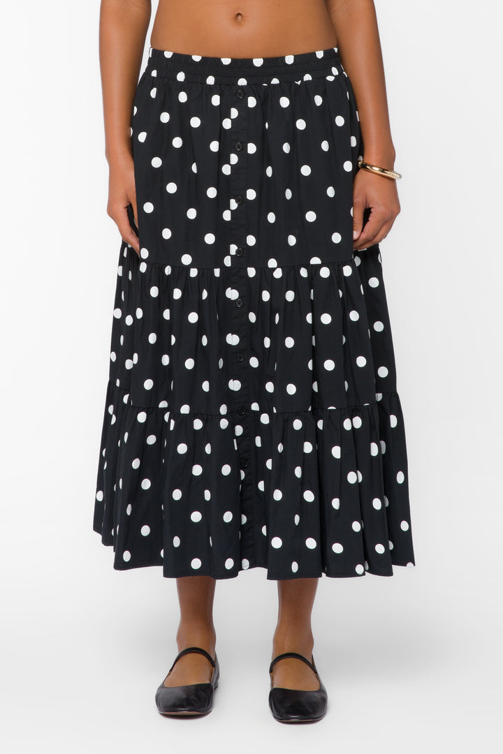 Braydon Black Dotted Skirt - Bottoms - Velvet Heart Clothing