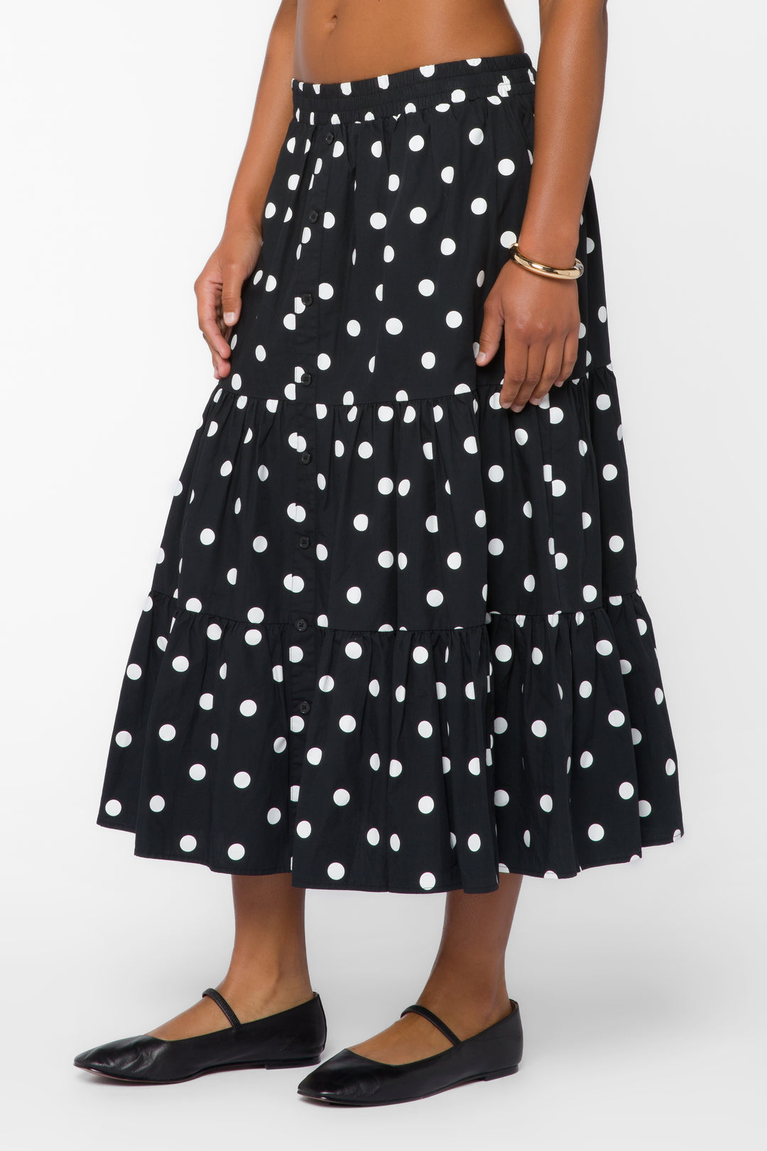 Braydon Black Dotted Skirt - Bottoms - Velvet Heart Clothing