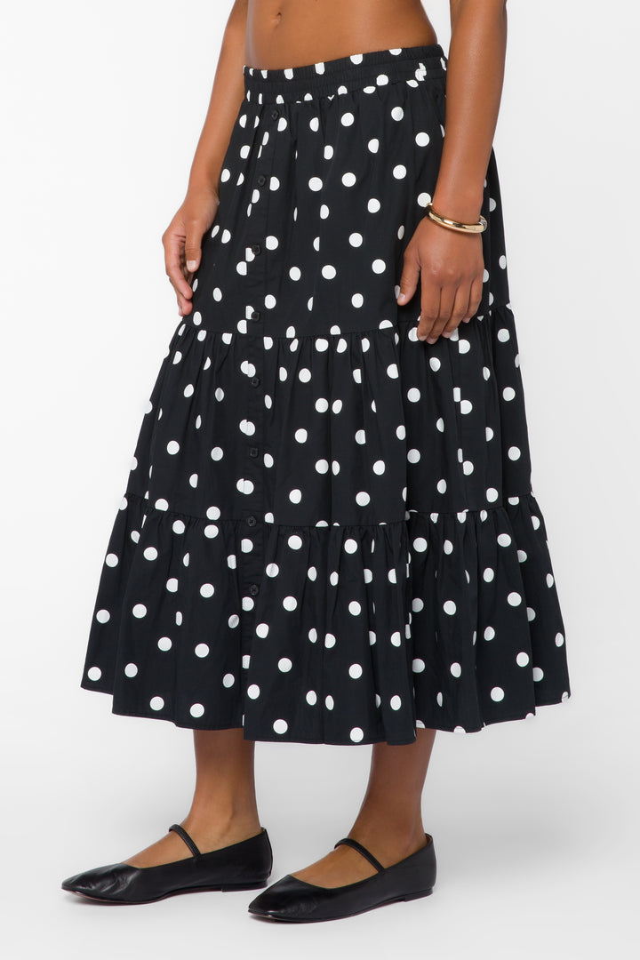 Braydon Black Dotted Skirt - Bottoms - Velvet Heart Clothing