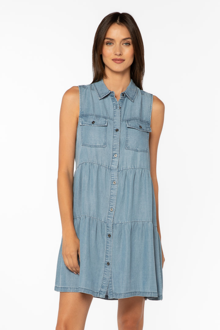 Collette Blue Dress - Dresses - Velvet Heart Clothing