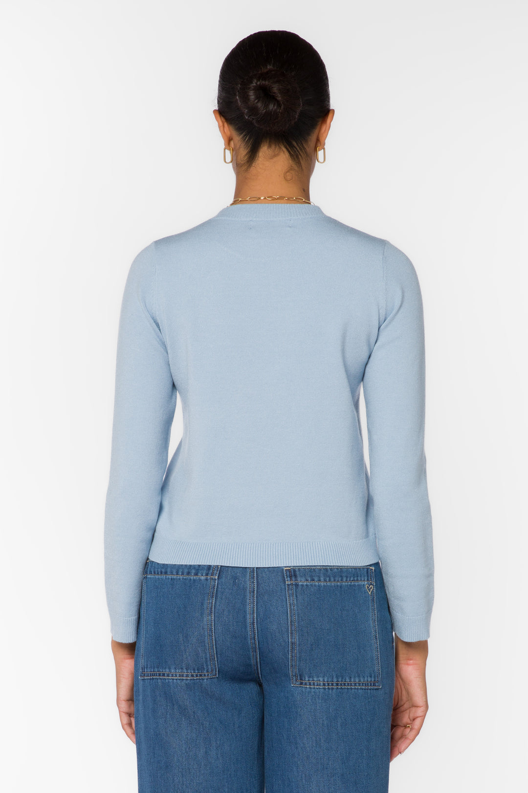 Corina Blue Crewneck Sweater