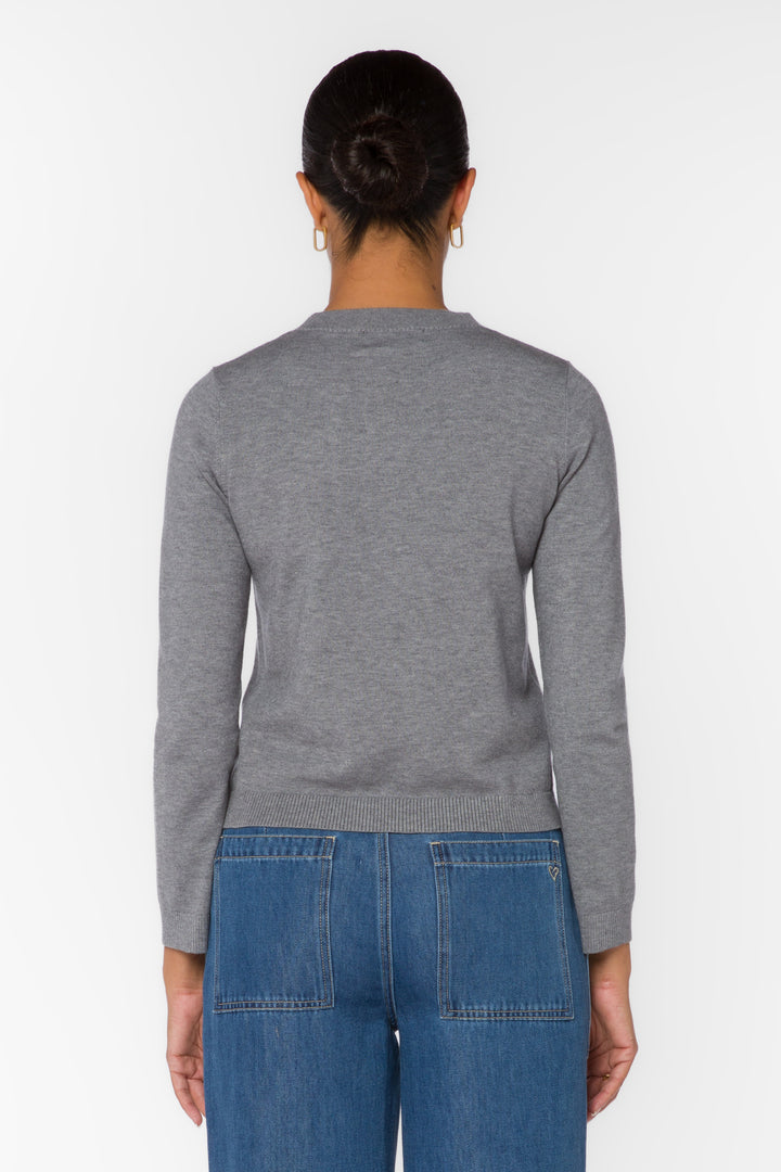Corina Charcoal Crewneck Sweater