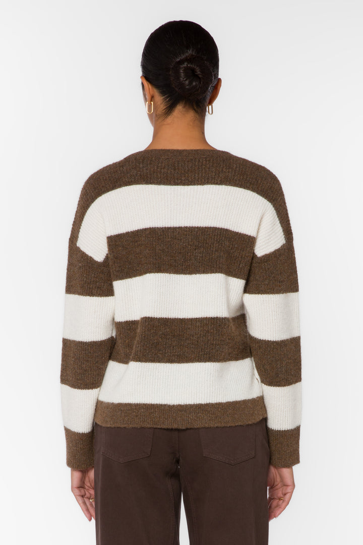Cornell Tamarind Stripe Knit Sweater