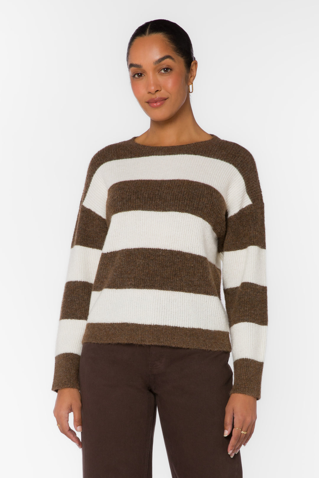 Cornell Tamarind Stripe Knit Sweater