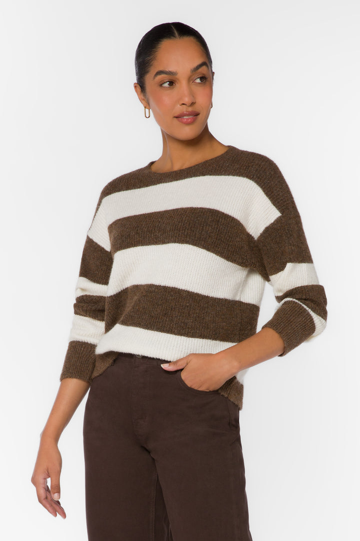 Cornell Tamarind Stripe Knit Sweater