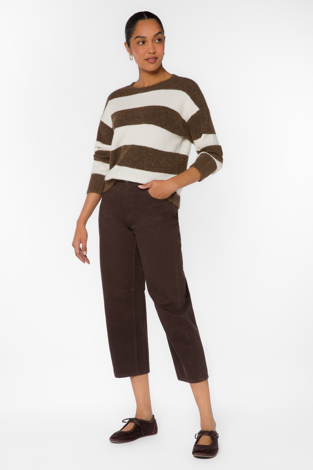 Cornell Tamarind Stripe Knit Sweater