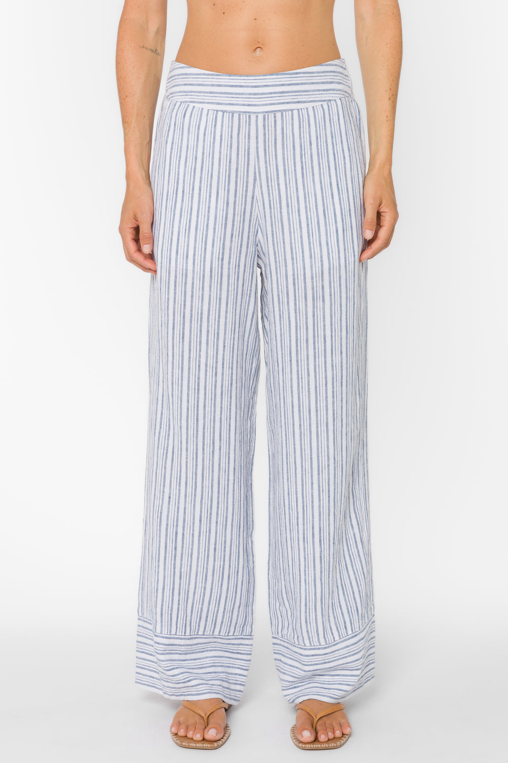 Danna Blue Stripe Pants - Bottoms - Velvet Heart Clothing