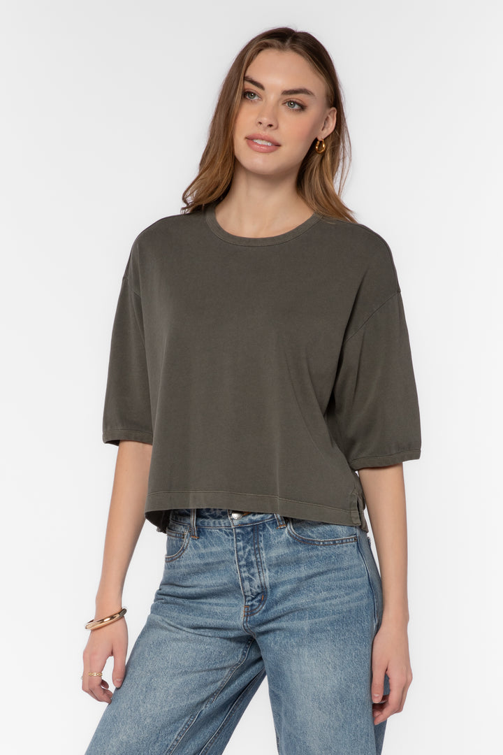 Elias Grey Cotton Tee