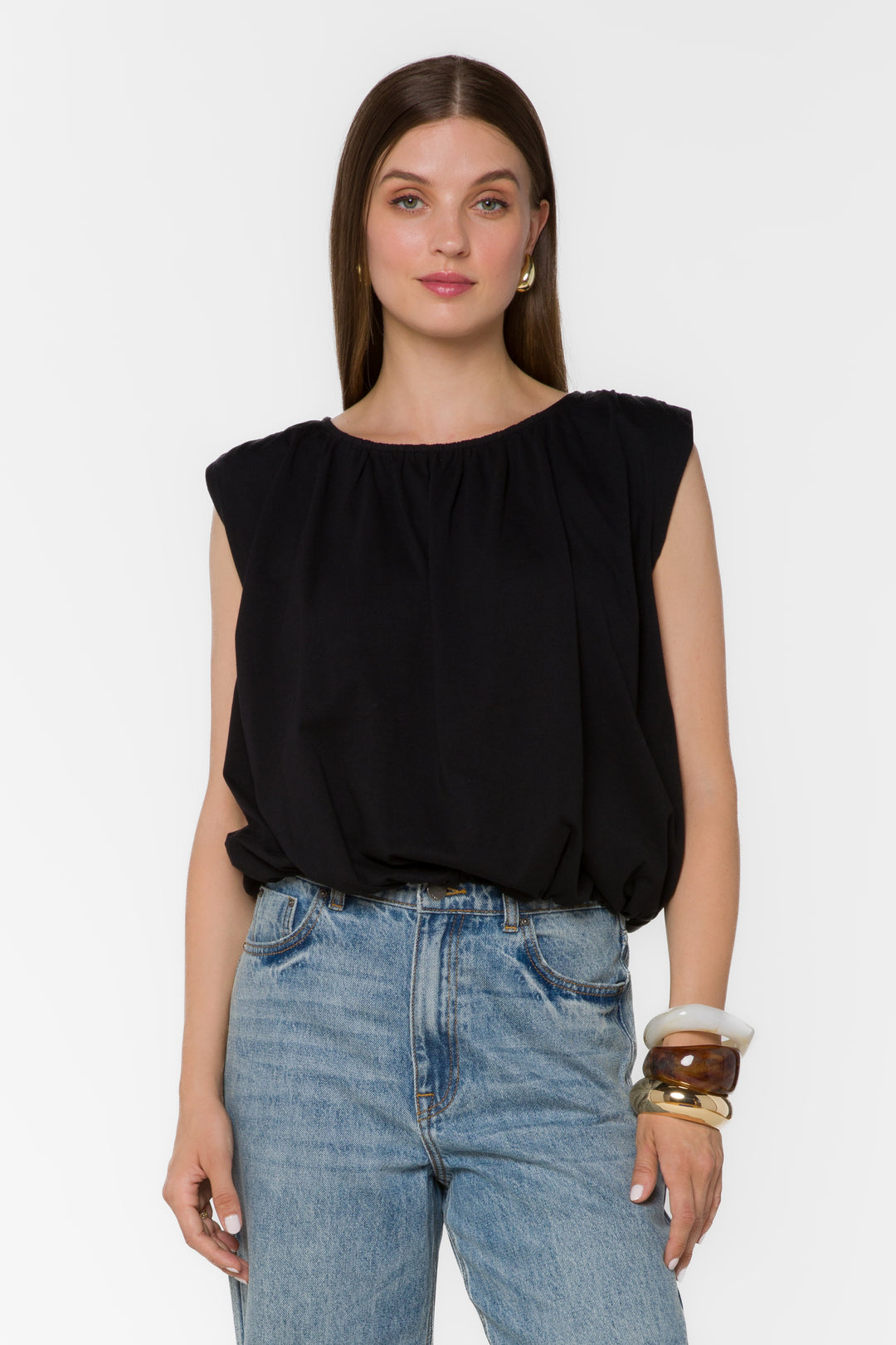 Gwyn Black Top - Tops - Velvet Heart Clothing