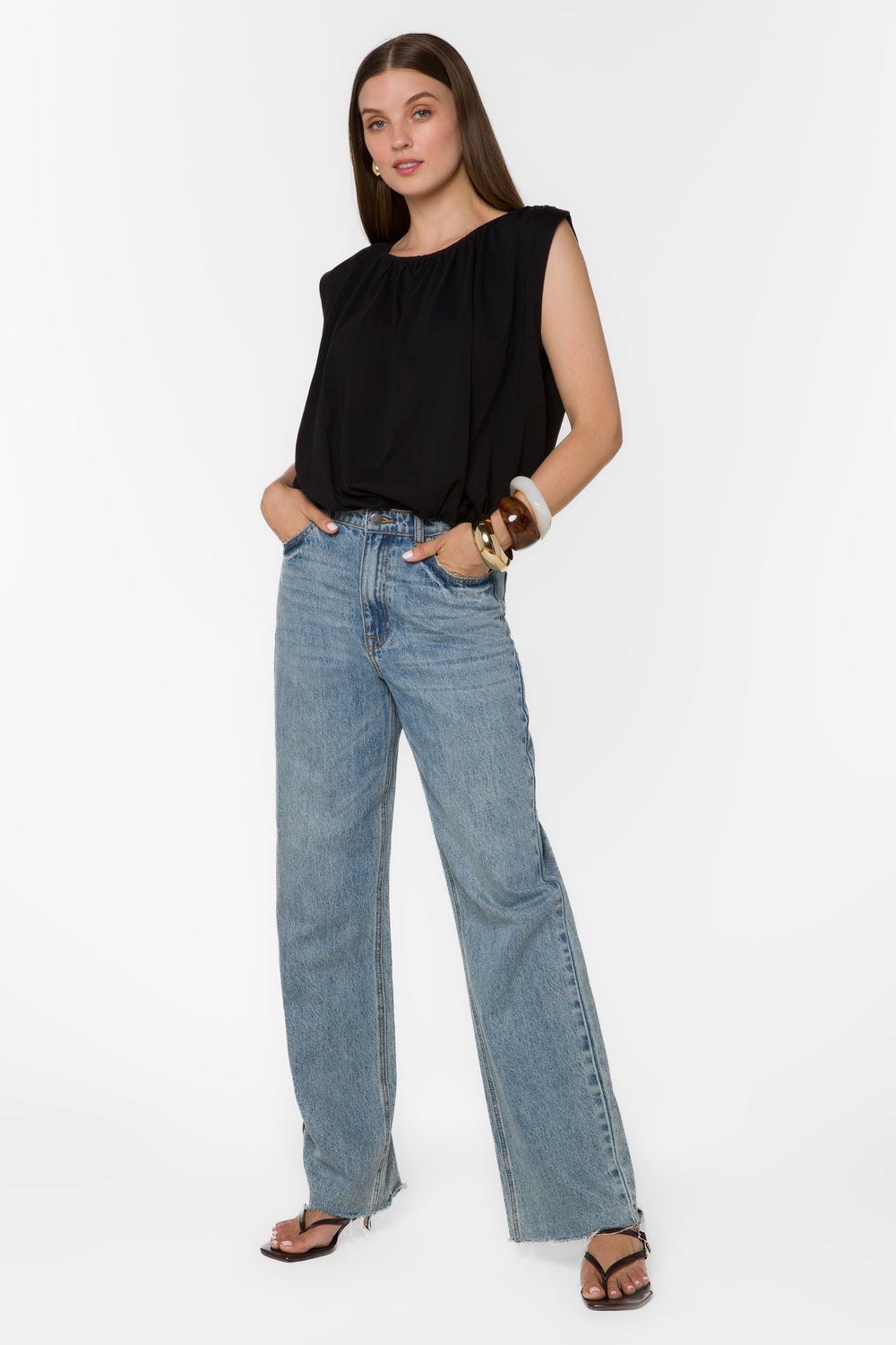 Gwyn Black Top - Tops - Velvet Heart Clothing