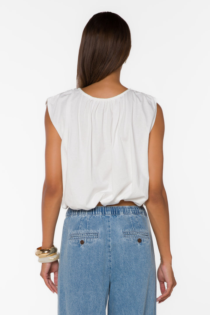 Gwyn Optic White Top - Tops - Velvet Heart Clothing