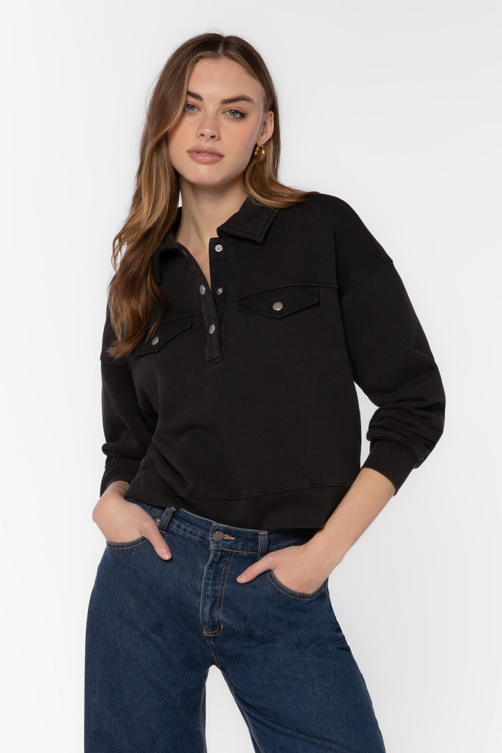 Hancock Black Pullover Sweatshirt