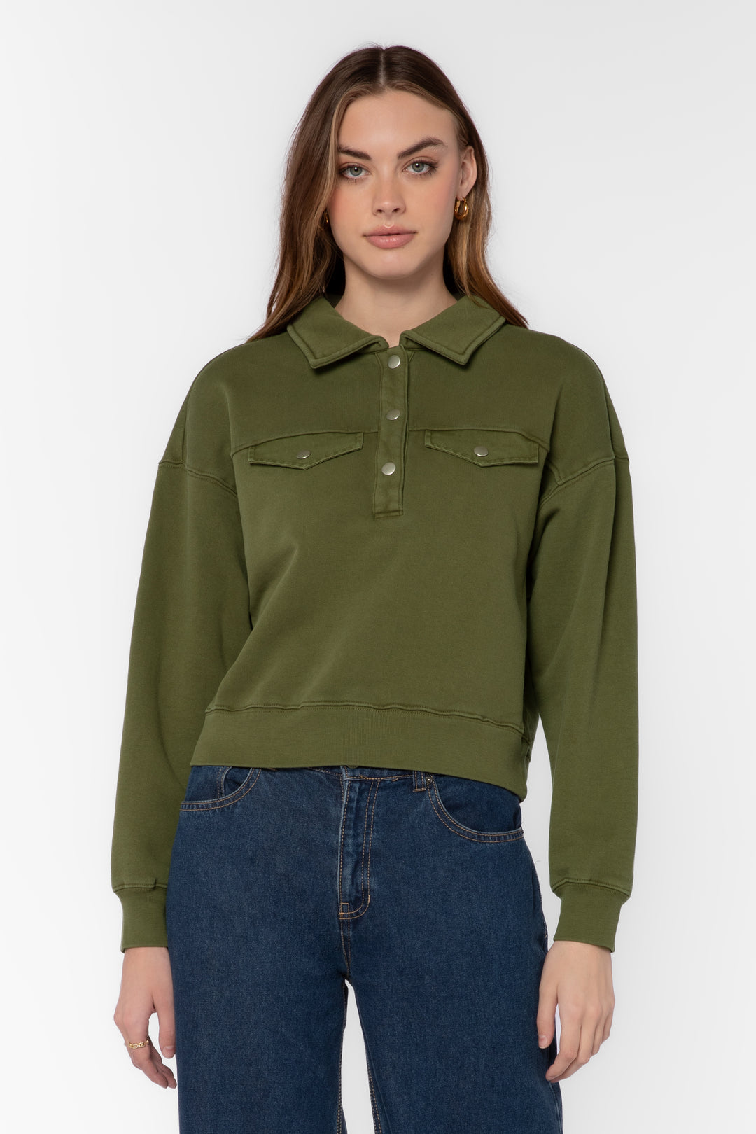 Hancock Olive Pullover Sweatshirt