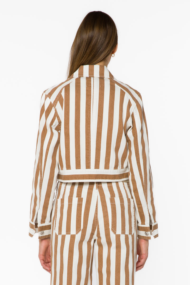 Happy Taupe Stripe Jacket