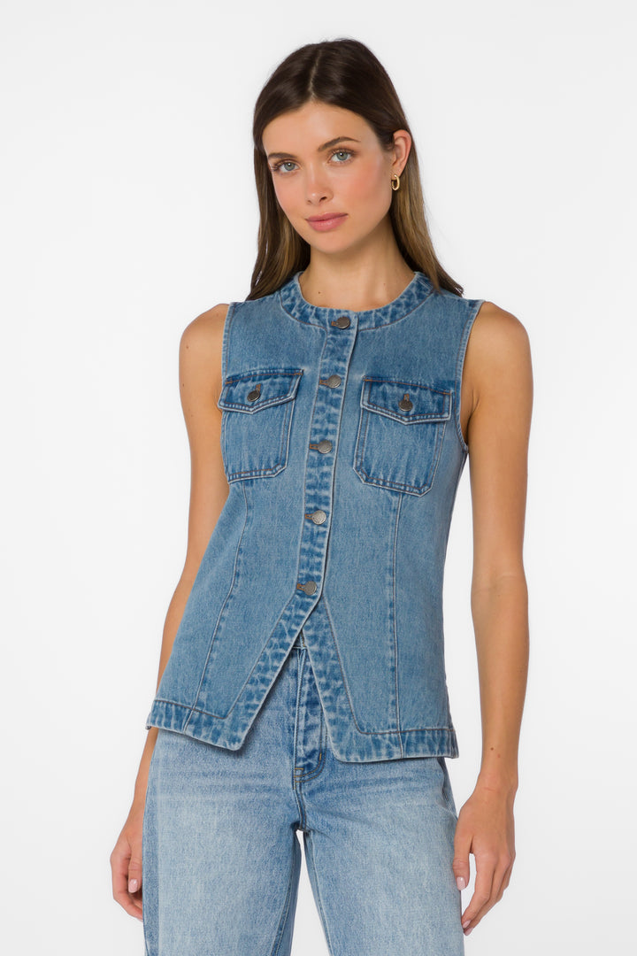Ideline Vintage Havana Vest - Tops - Velvet Heart Clothing