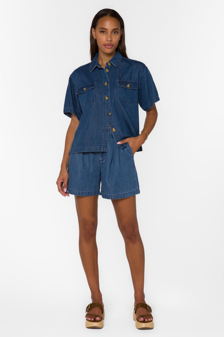 Katya Indigo Shorts - Shorts - Velvet Heart Clothing