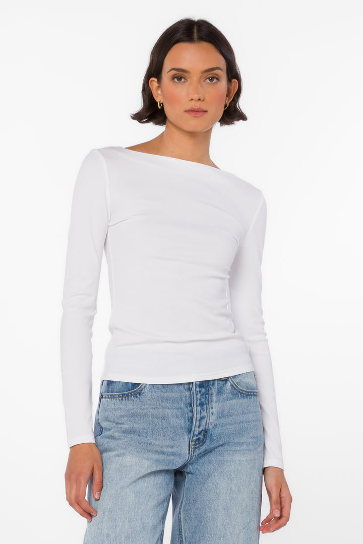 Leone Optic White Tee - Tops - Velvet Heart Clothing