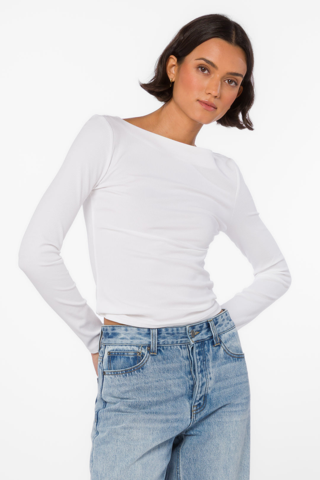 Leone Optic White Tee - Tops - Velvet Heart Clothing