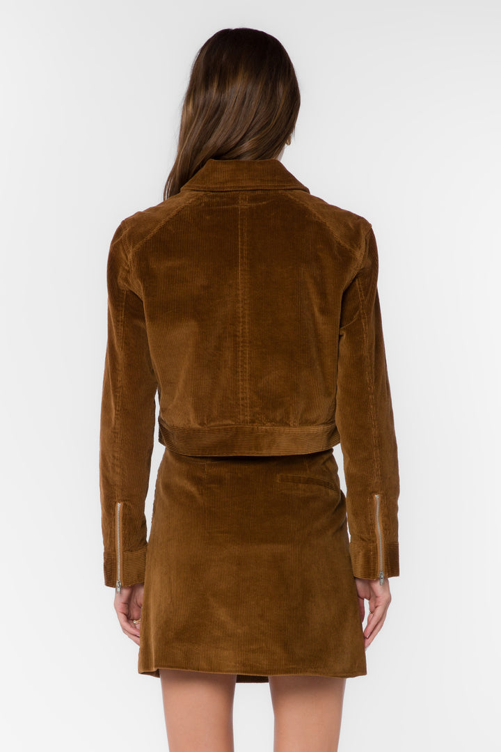 Liesel Cacao Corduroy Cropped Jacket