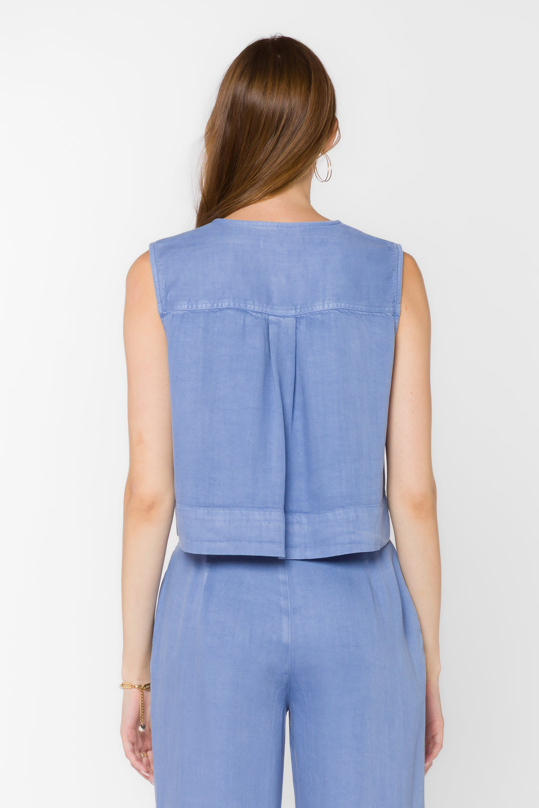 Lozano Peri Sky Vest - Tops - Velvet Heart Clothing