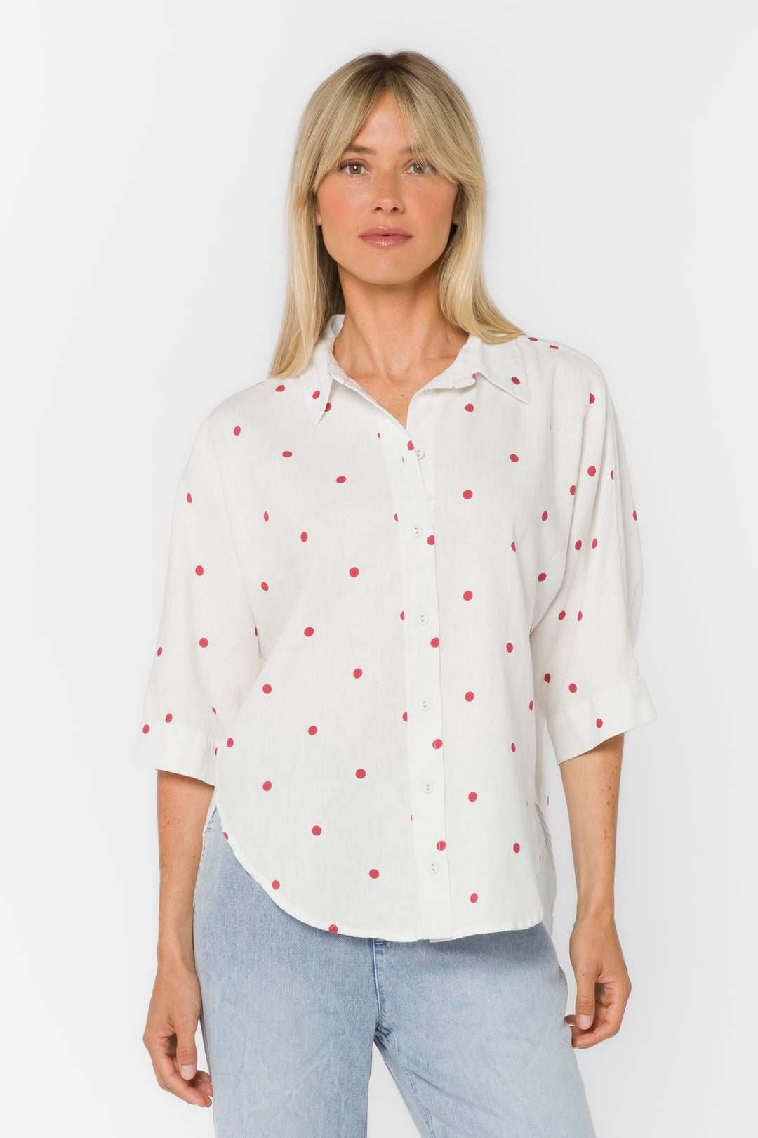 Merle Cardinal Dots Shirt - Tops - Velvet Heart Clothing