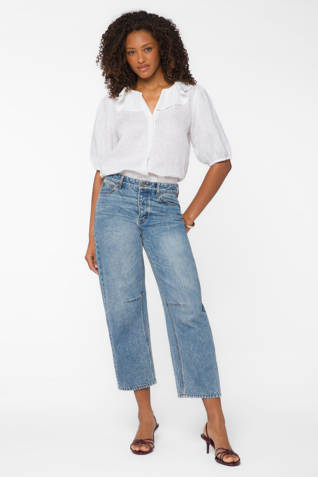 Milan Optic White Top - Tops - Velvet Heart Clothing