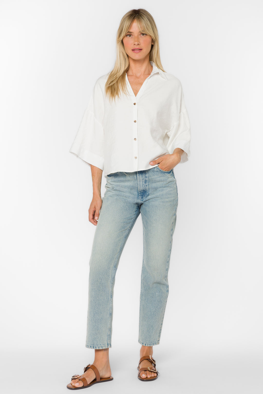 Minx Optic White Shirt - Tops - Velvet Heart Clothing