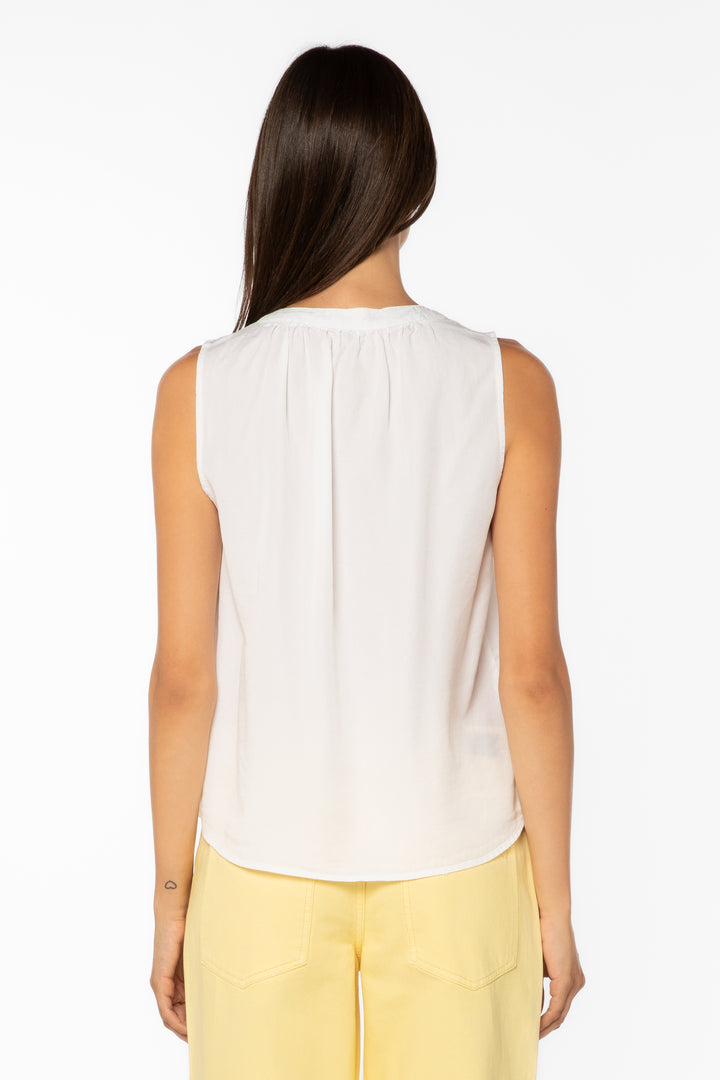 Mireille Optic White Top - Tops - Velvet Heart Clothing