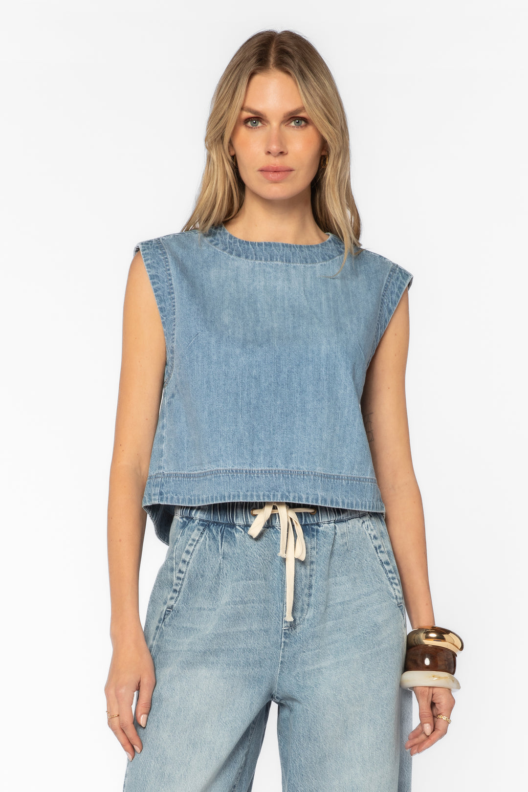 Myka Uptown Blue Top - Tops - Velvet Heart Clothing