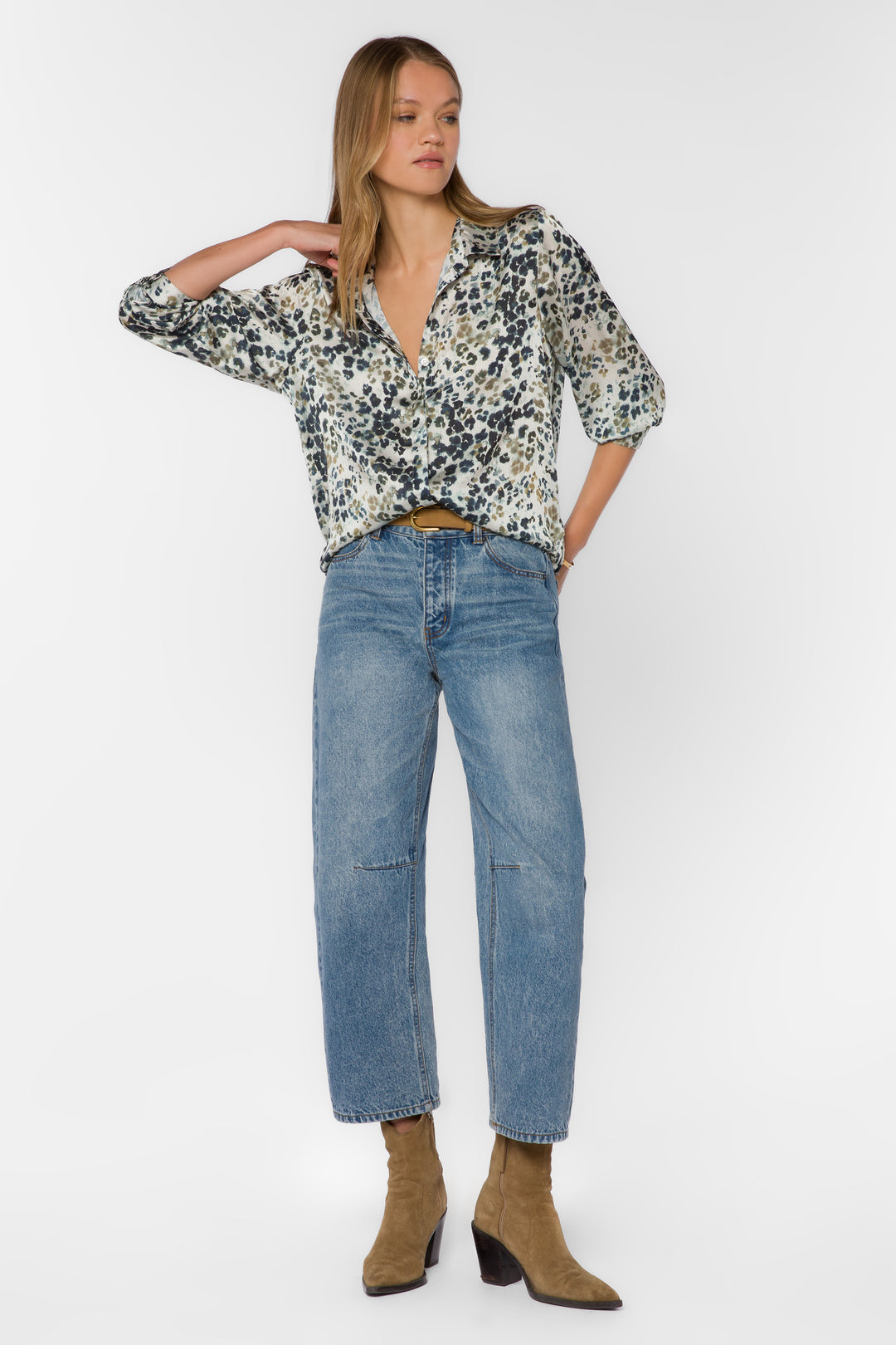 Natalie Leopard Blouse