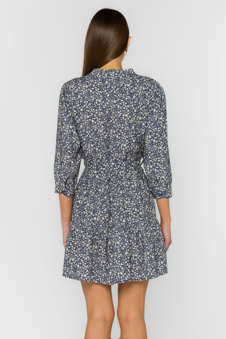 Noelle Navy Floral Dress - Dresses - Velvet Heart Clothing